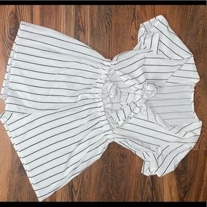 SOLD Peekaboo front tie romper